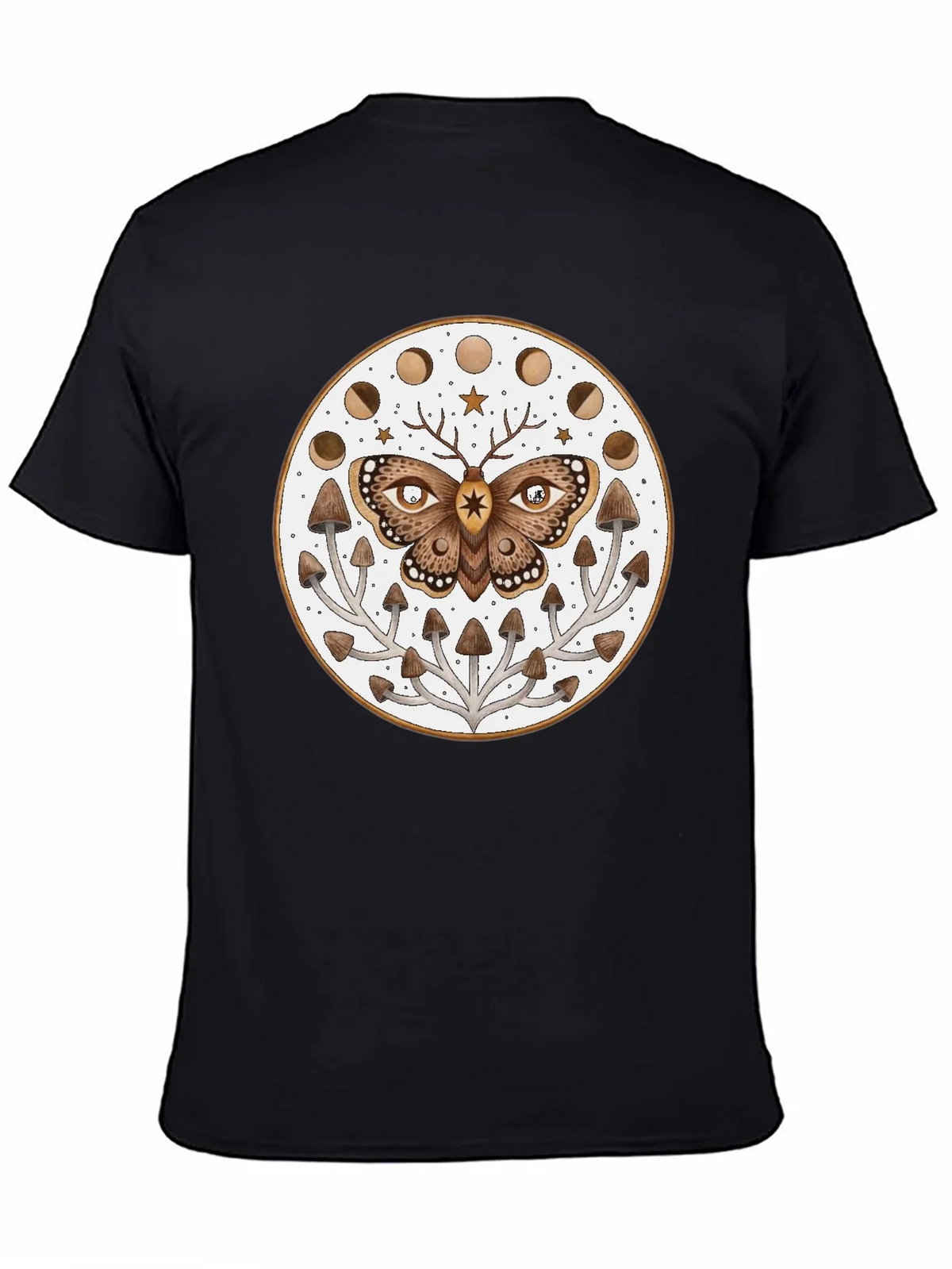 Moth Moon Phase Mushroom T-Shirt product image 4