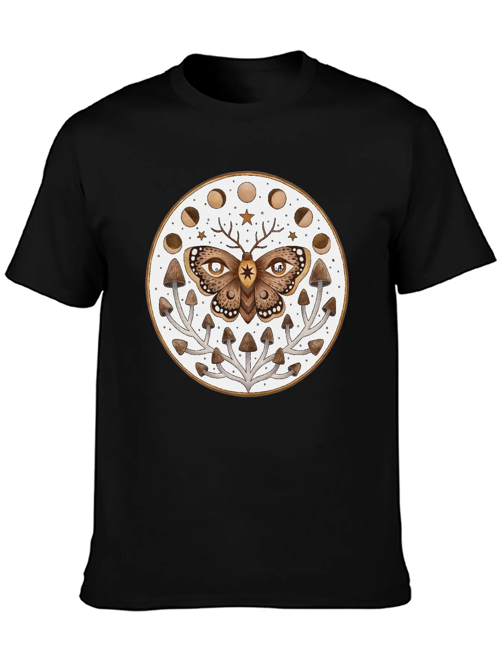 Moth Moon Phase Mushroom T-Shirt product image 3