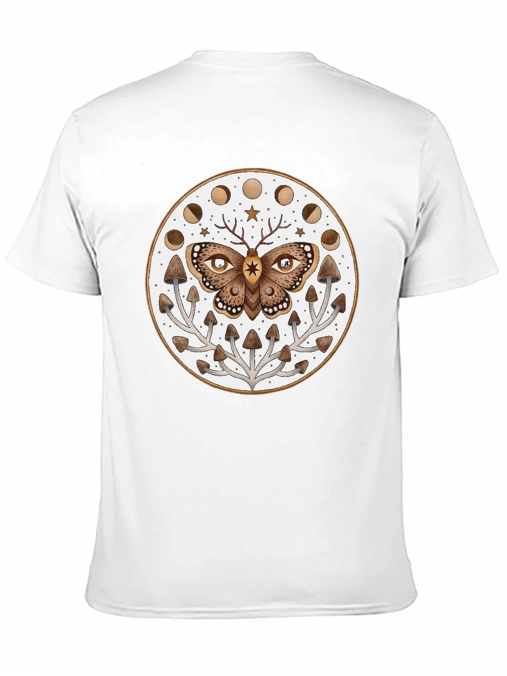Moth Moon Phase Mushroom T-Shirt product image 10
