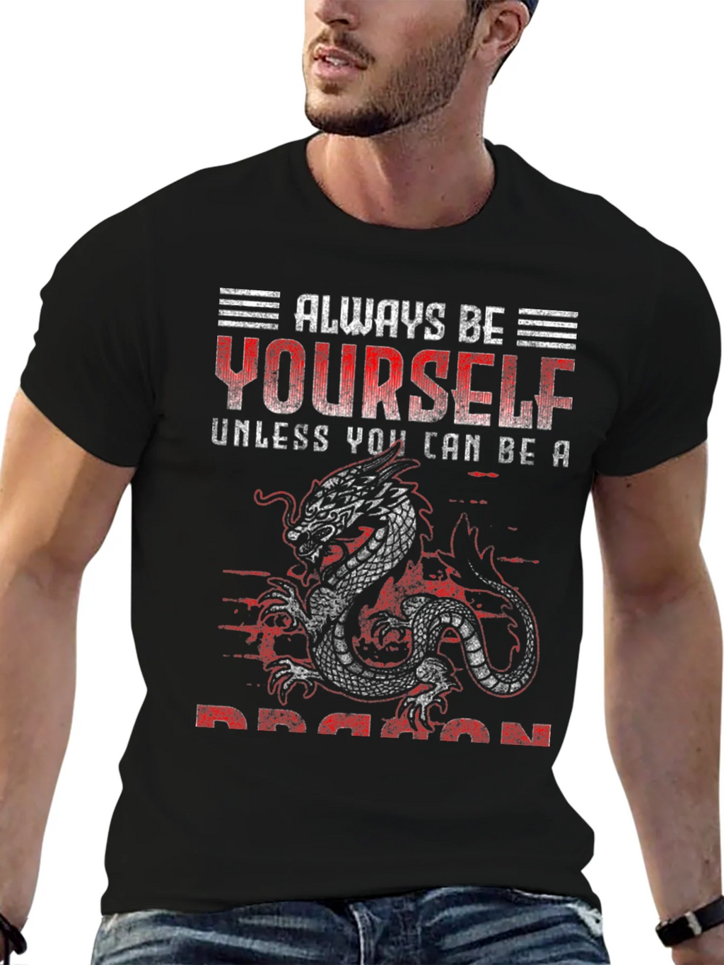 Always Be Yourself Dragon Graphic T-Shirt product image 6