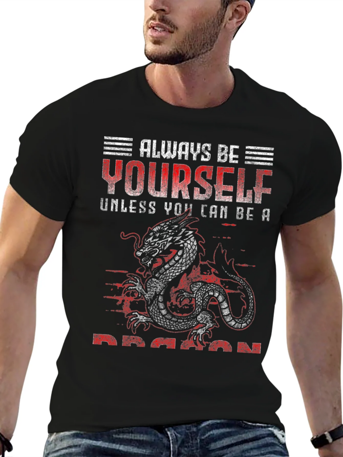 Always Be Yourself Dragon Graphic T-Shirt product image 6