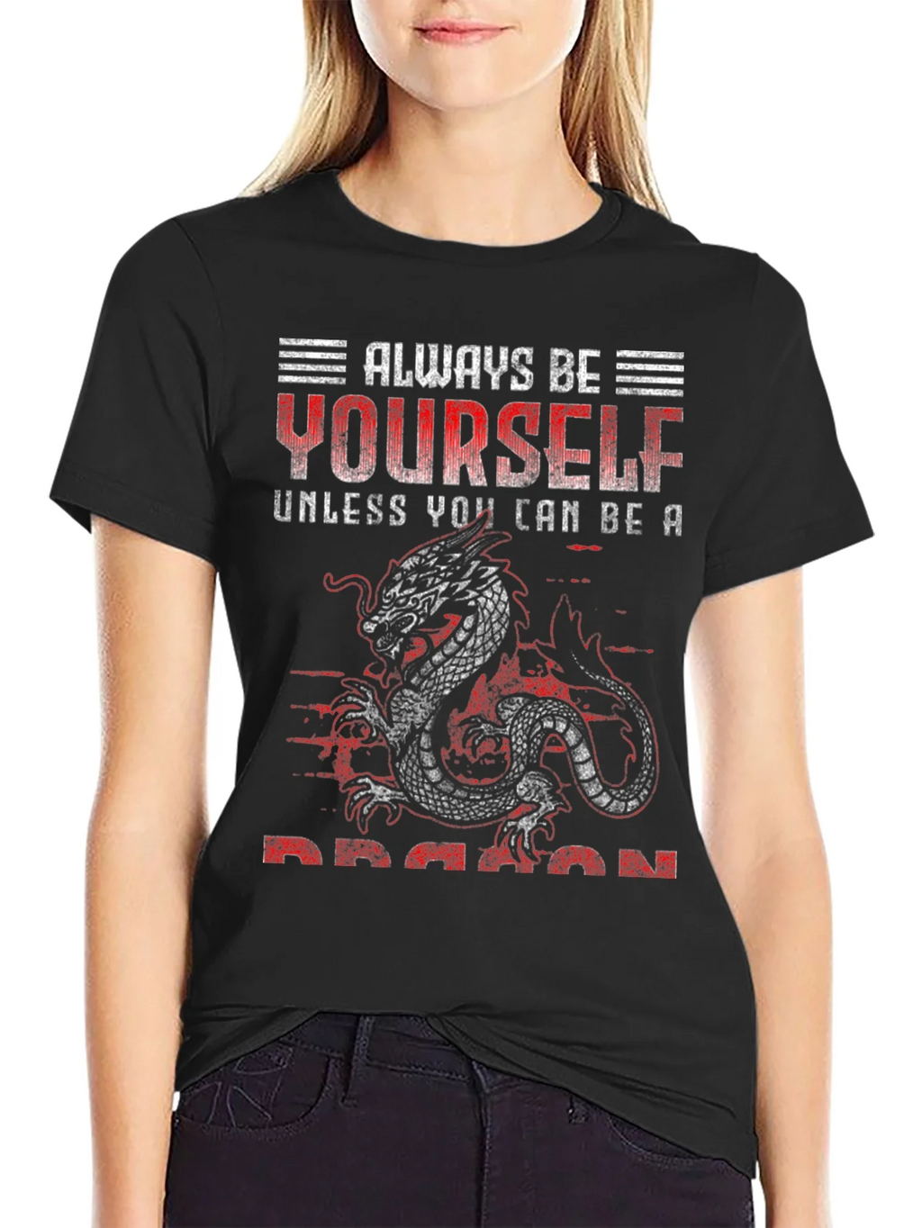 Always Be Yourself Dragon Graphic T-Shirt product image 2