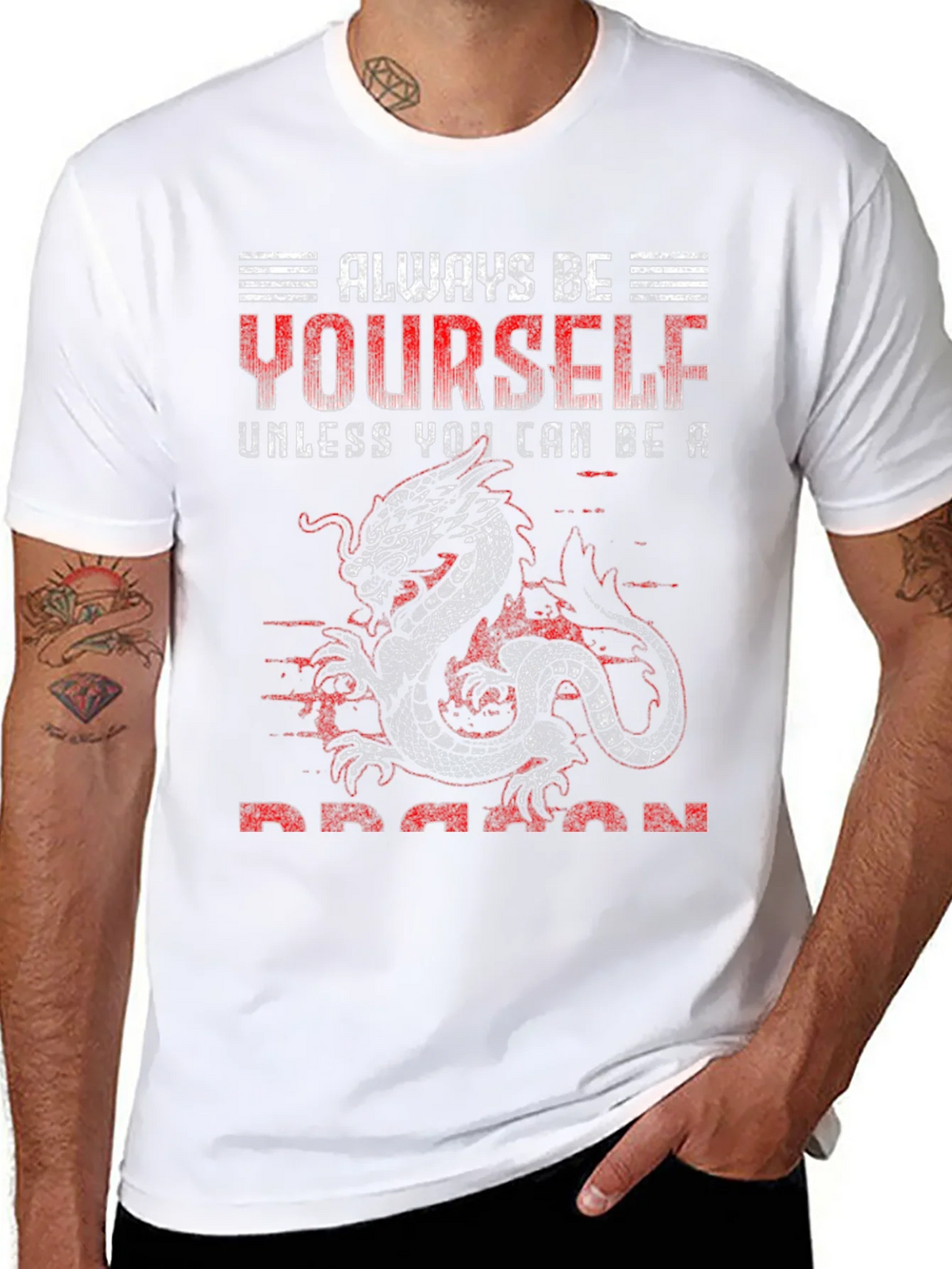 Always Be Yourself Dragon Graphic T-Shirt product image 7