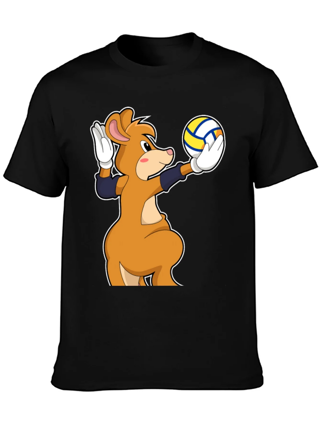 Cartoon Mouse Volleyball Player T-Shirt product image 3