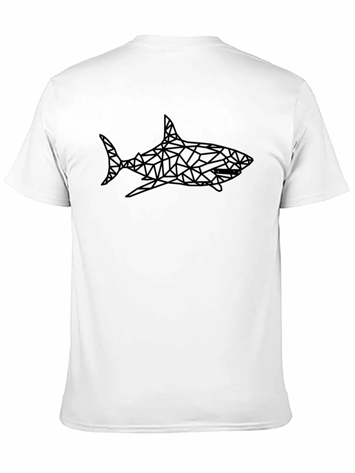 Geometric Shark Graphic Black T-Shirt product image 10