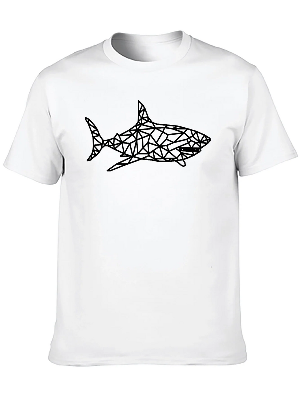 Geometric Shark Graphic Black T-Shirt product image 9