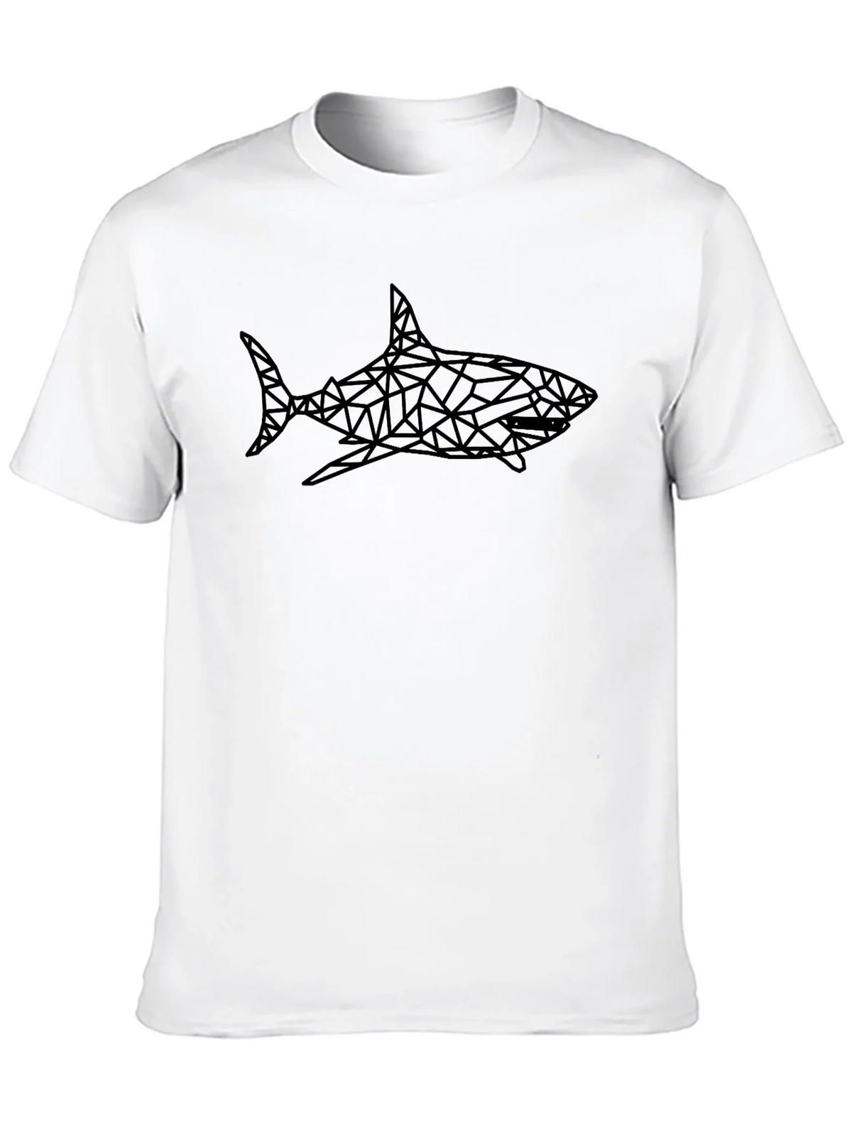 Geometric Shark Graphic Black T-Shirt product image 9