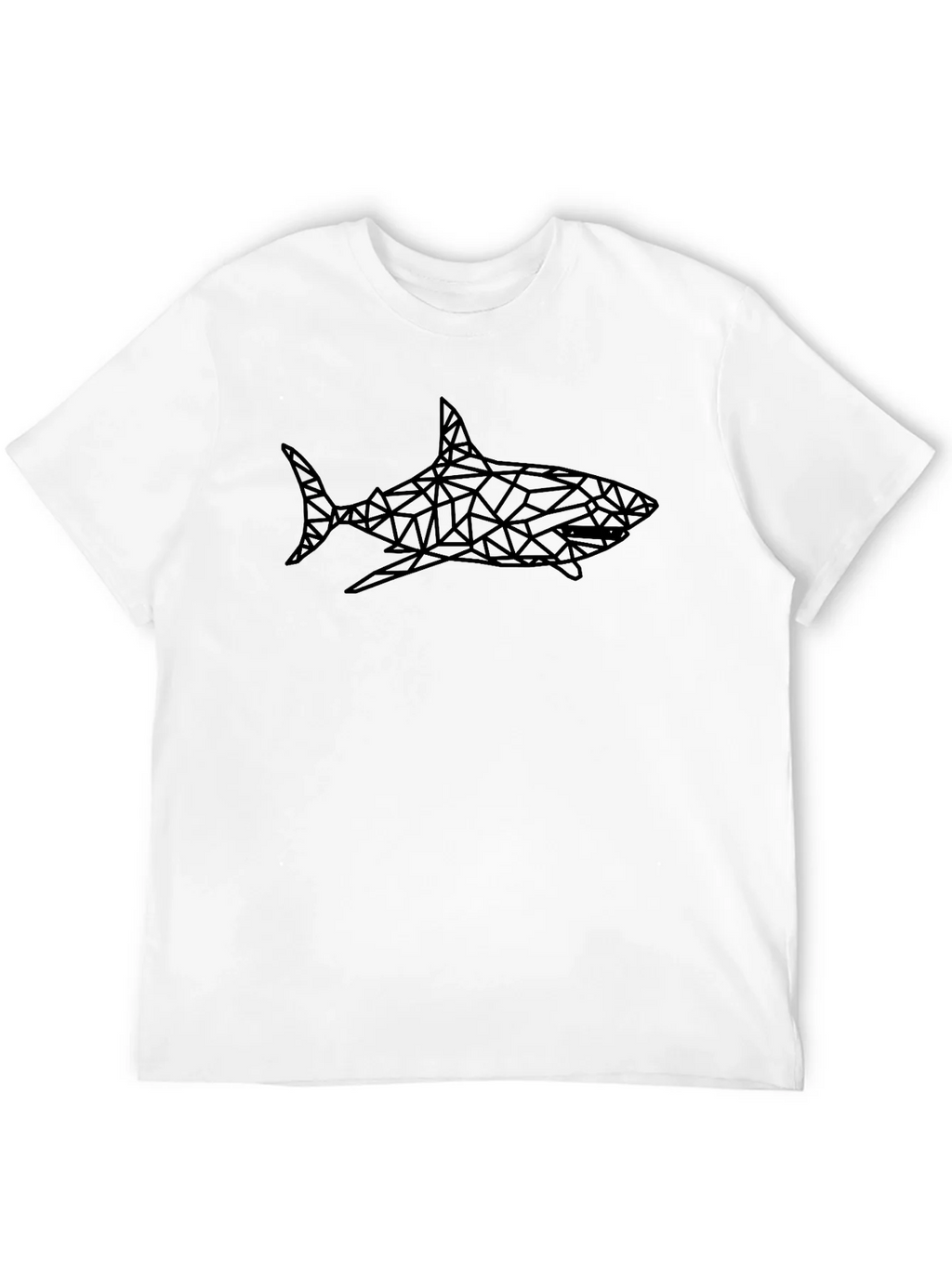 Geometric Shark Graphic Black T-Shirt product image 11