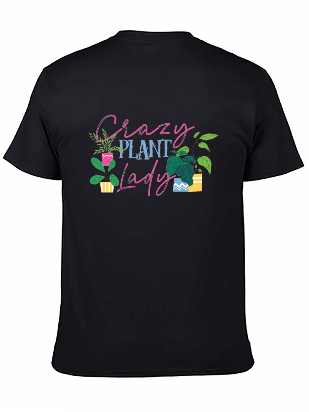 Crazy Plant Lady T-Shirt - Black Cotton Tee product image 4