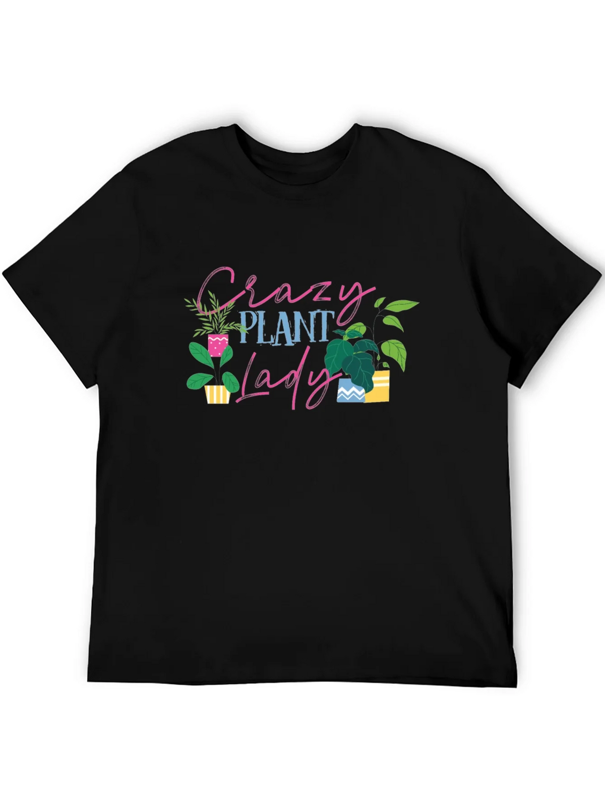 Crazy Plant Lady T-Shirt - Black Cotton Tee product image 5