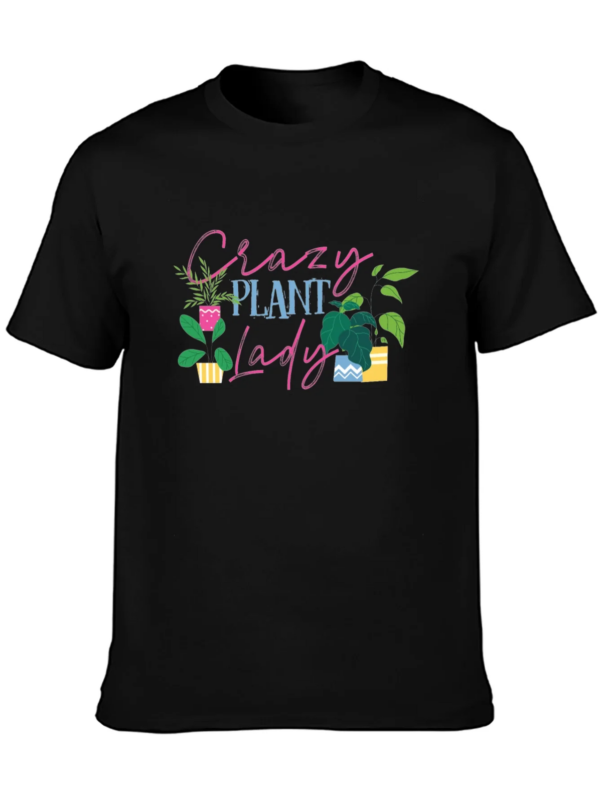 Crazy Plant Lady T-Shirt - Black Cotton Tee product image 3