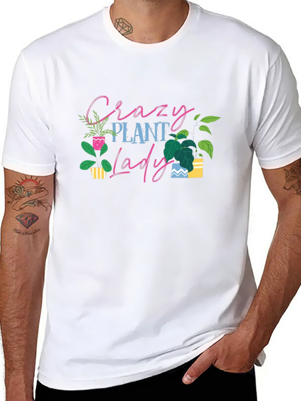 Crazy Plant Lady T-Shirt - Black Cotton Tee product image 7