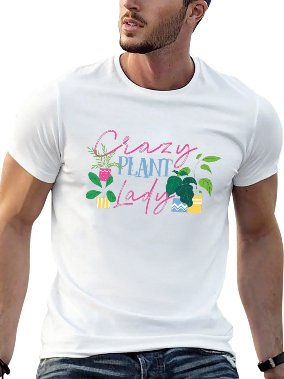 Crazy Plant Lady T-Shirt - Black Cotton Tee product image 12