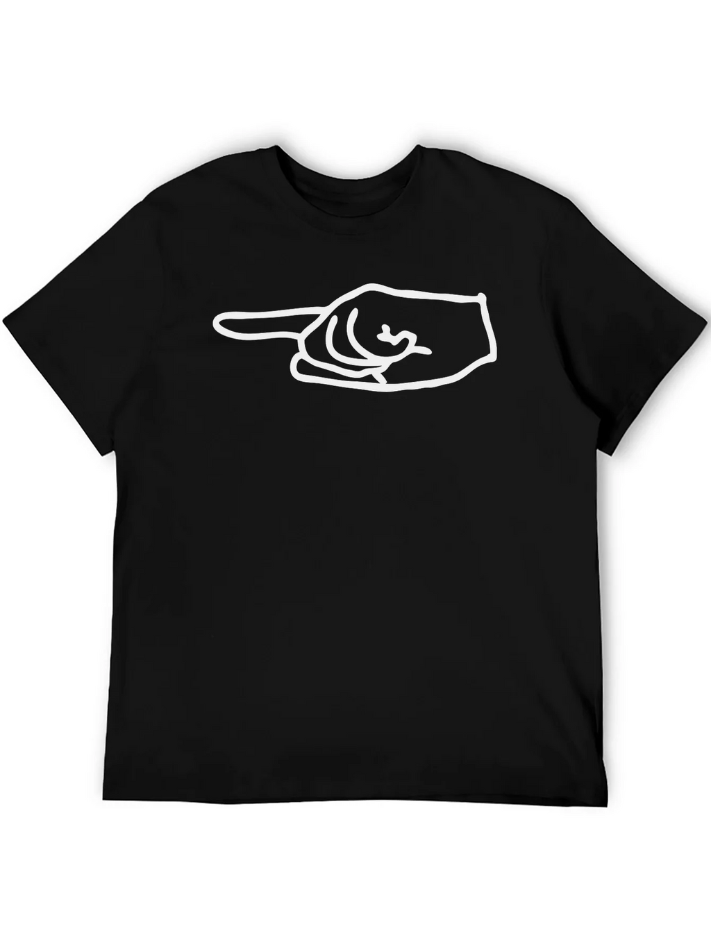 Pointing Hand Graphic Tee - Casual Black T-Shirt product image 5