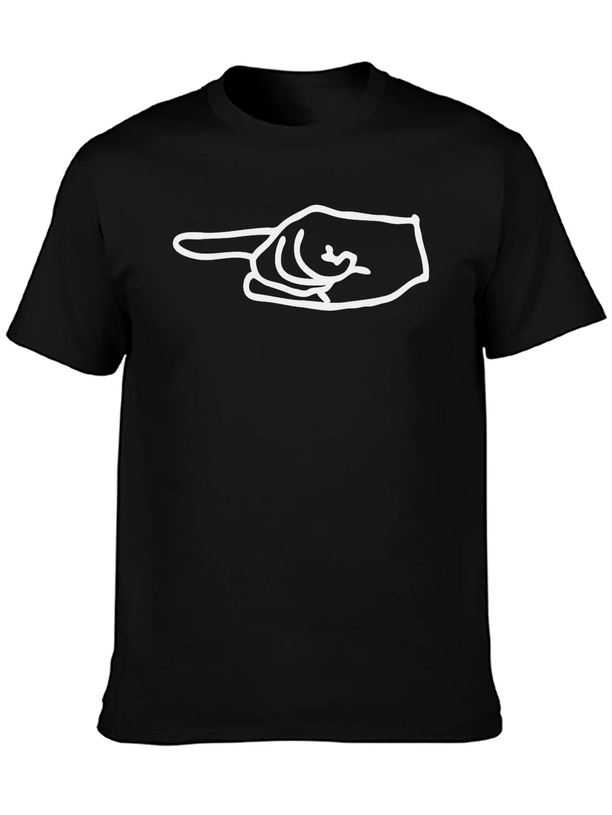 Pointing Hand Graphic Tee - Casual Black T-Shirt product image 3