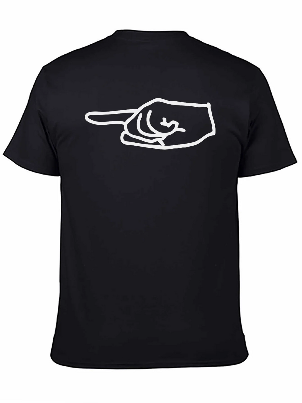 Pointing Hand Graphic Tee - Casual Black T-Shirt product image 4