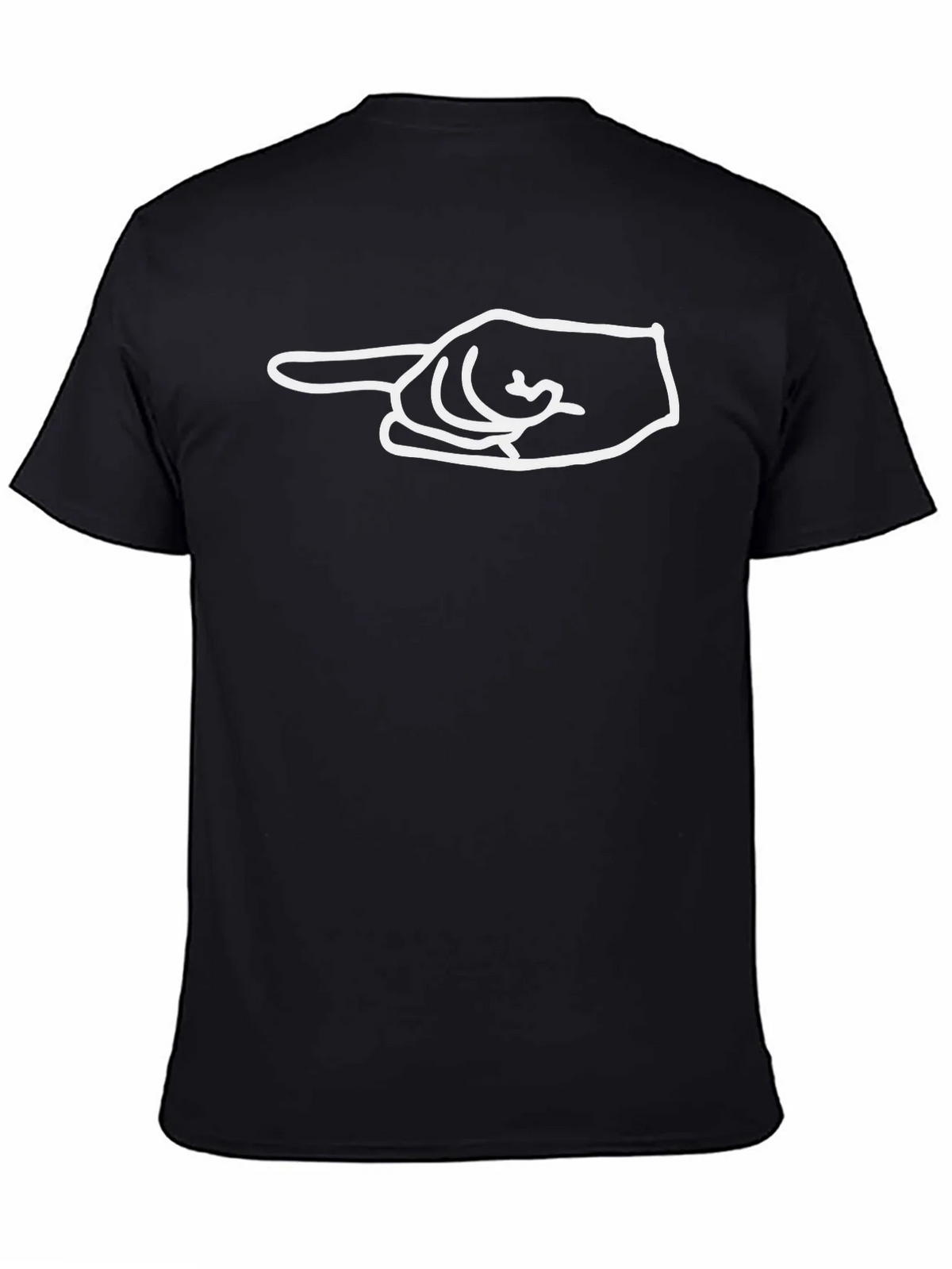 Pointing Hand Graphic Tee - Casual Black T-Shirt product image 4