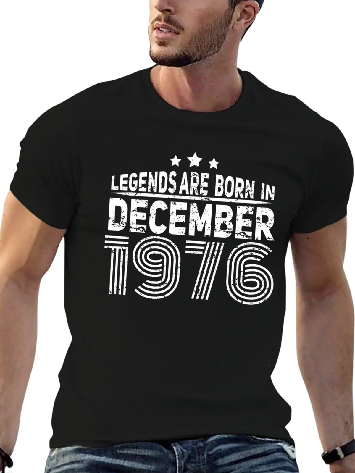 Legends Born in December 1976 Black T-Shirt product image 6