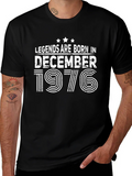 Legends Born in December 1976 Black T-Shirt product image 1