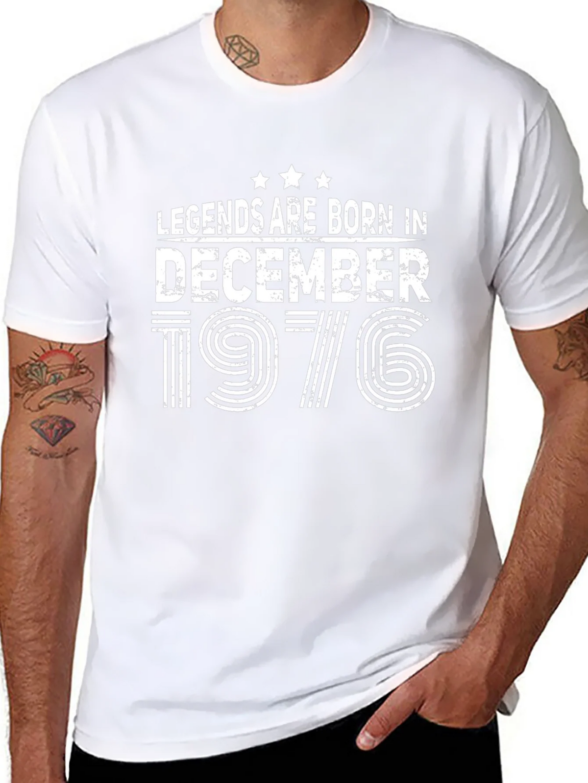 Legends Born in December 1976 Black T-Shirt product image 7
