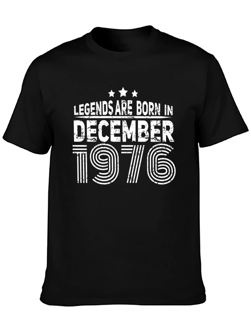 Legends Born in December 1976 Black T-Shirt product image 3