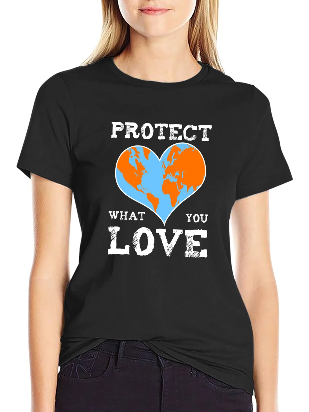 Protect What You Love Earth Heart T-Shirt product image 2