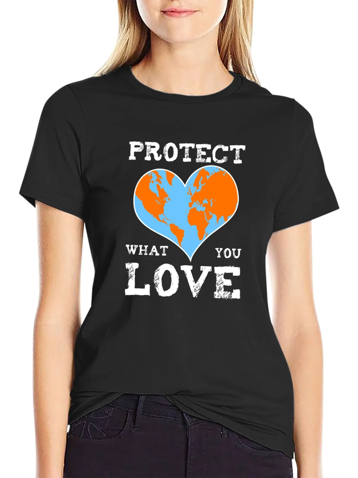 Protect What You Love Earth Heart T-Shirt product image 2