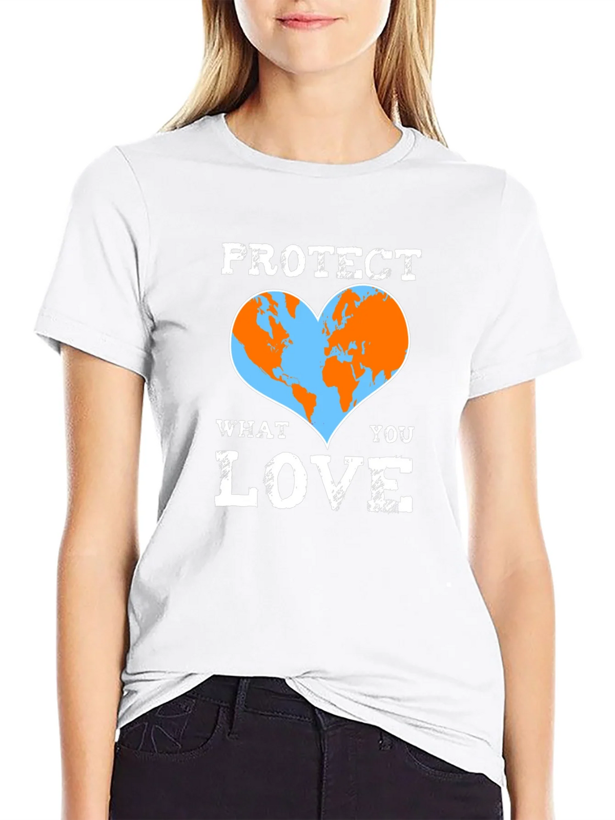 Protect What You Love Earth Heart T-Shirt product image 8