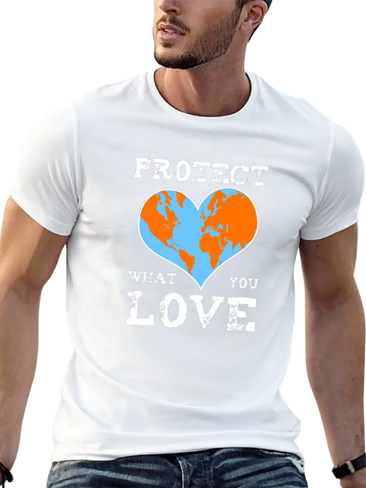Protect What You Love Earth Heart T-Shirt product image 12