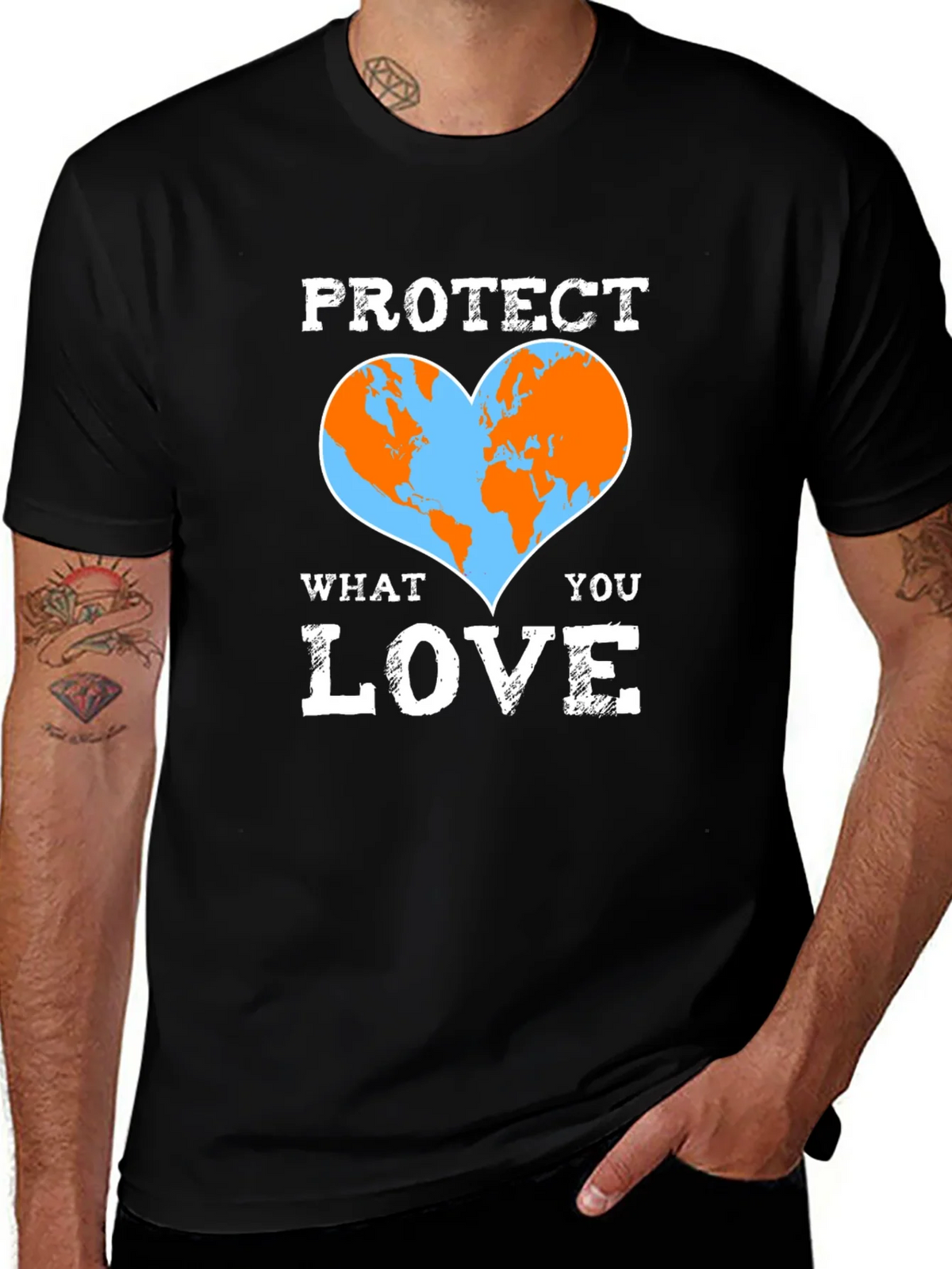Protect What You Love Earth Heart T-Shirt product image 1