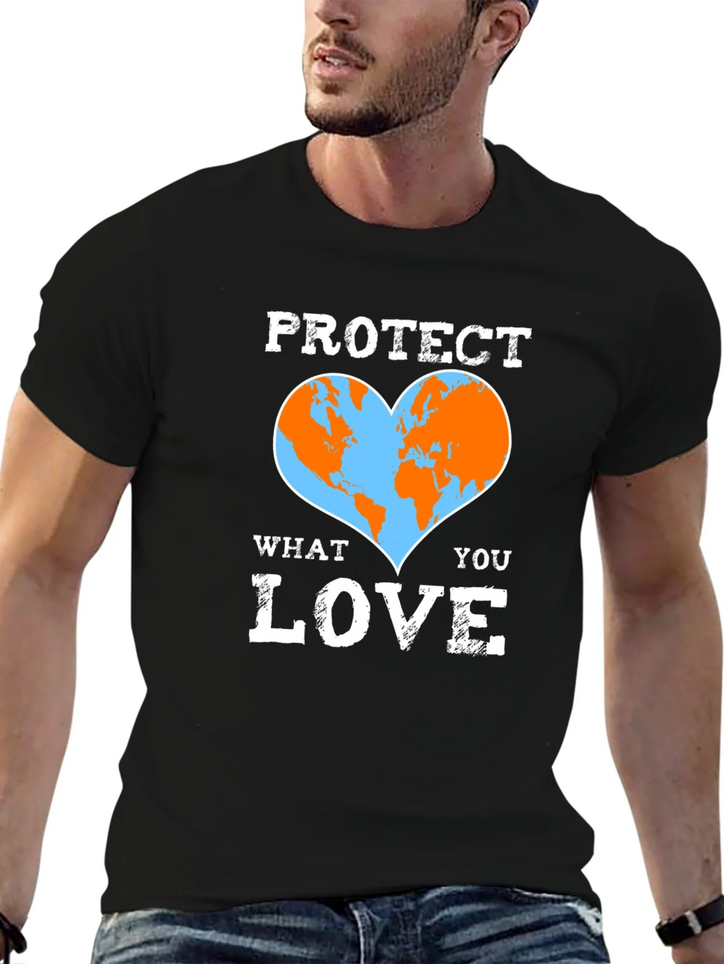 Protect What You Love Earth Heart T-Shirt product image 6