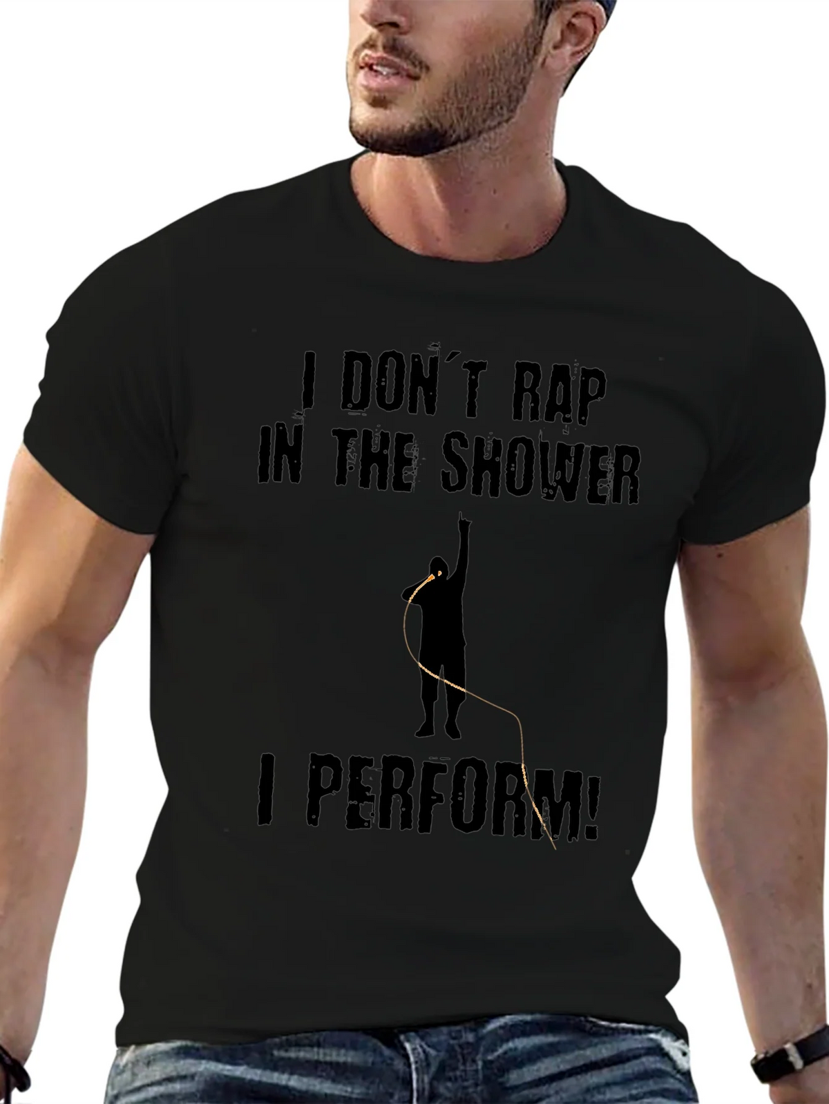 I Dont Rap I Perform Black T-Shirt product image 6