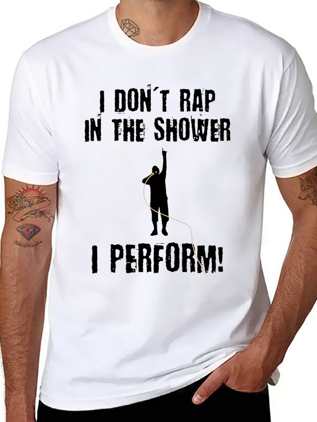 I Dont Rap I Perform Black T-Shirt product image 7