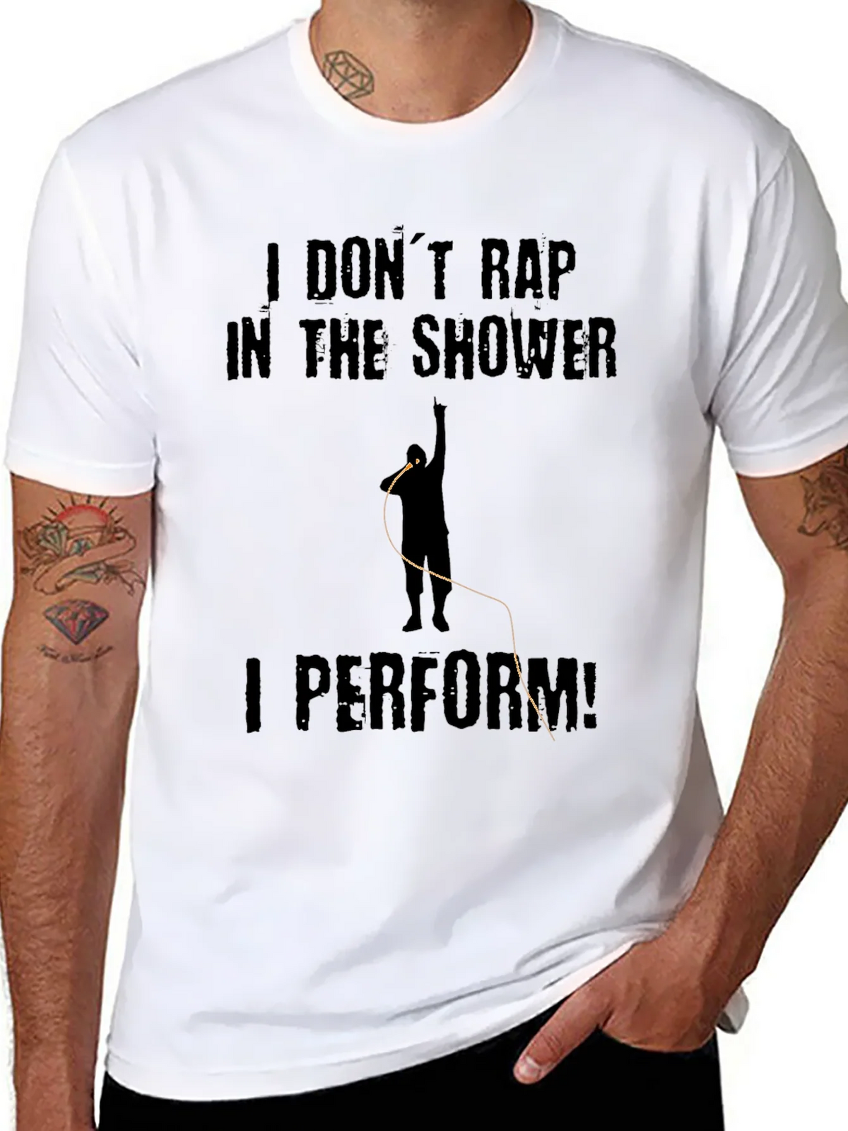 I Dont Rap I Perform Black T-Shirt product image 7
