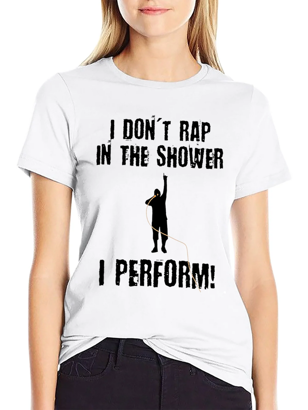 I Dont Rap I Perform Black T-Shirt product image 8
