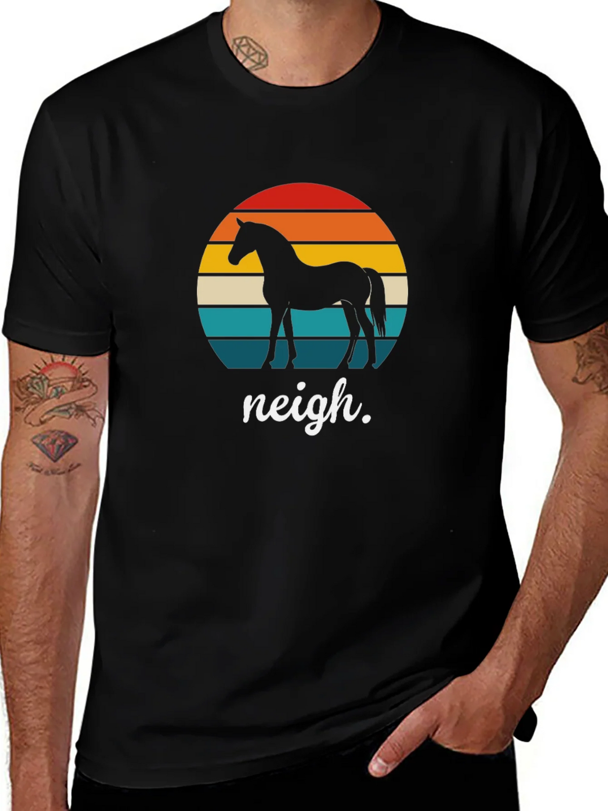 Retro Horse T-Shirt - Neigh Design product image 1