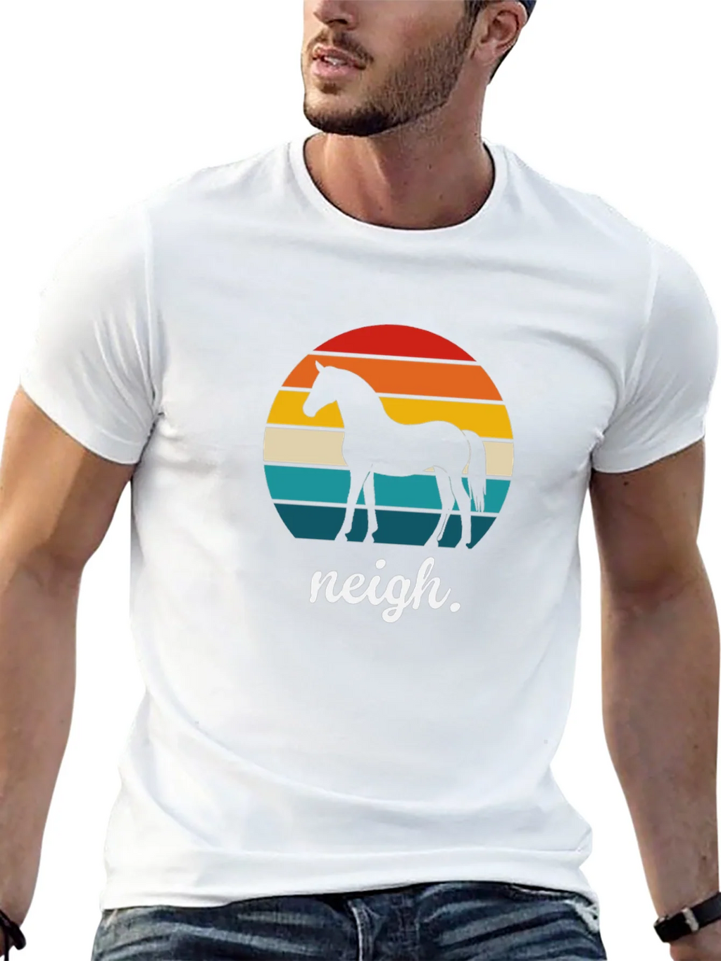 Retro Horse T-Shirt - Neigh Design product image 12