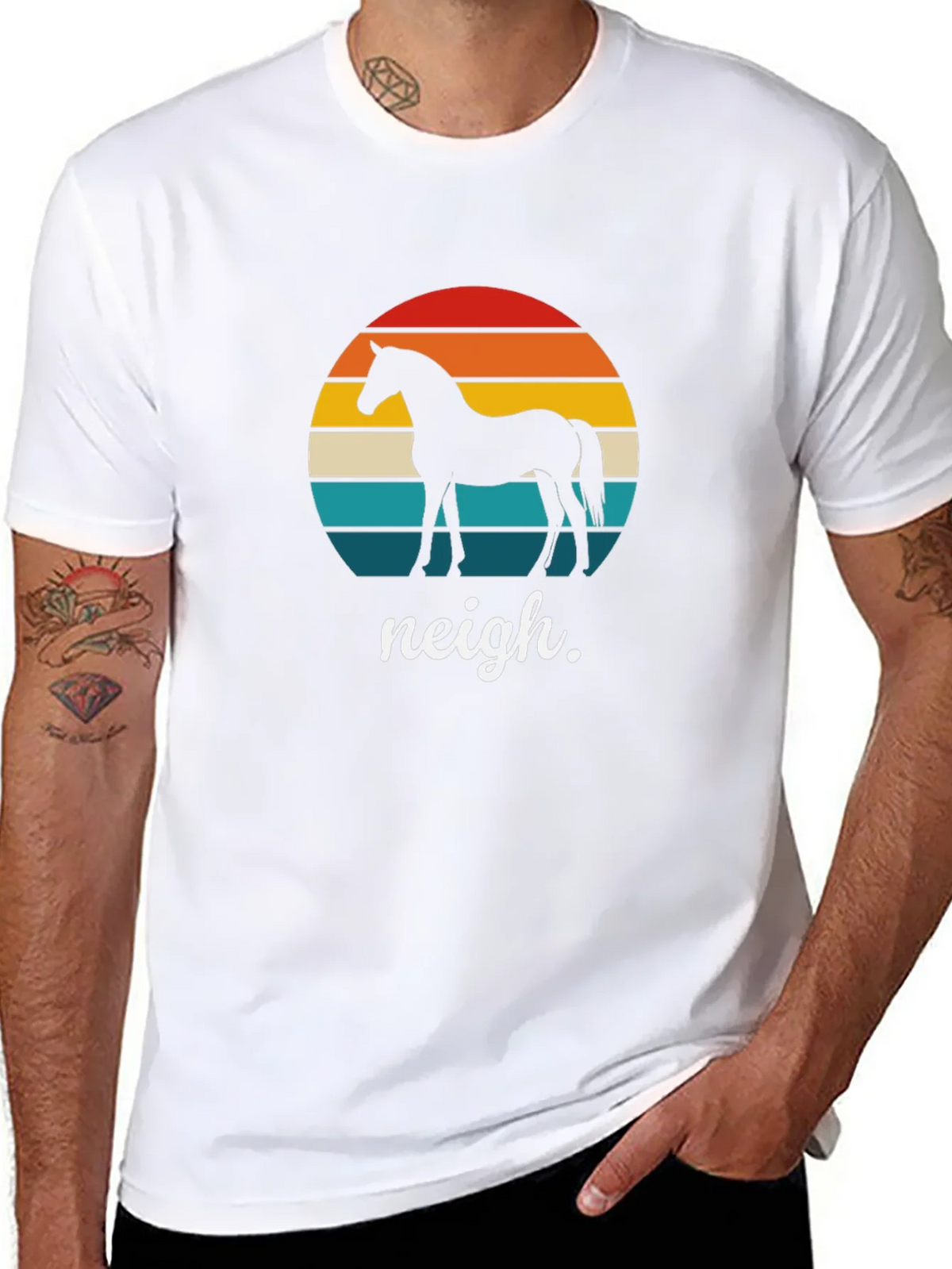Retro Horse T-Shirt - Neigh Design product image 7
