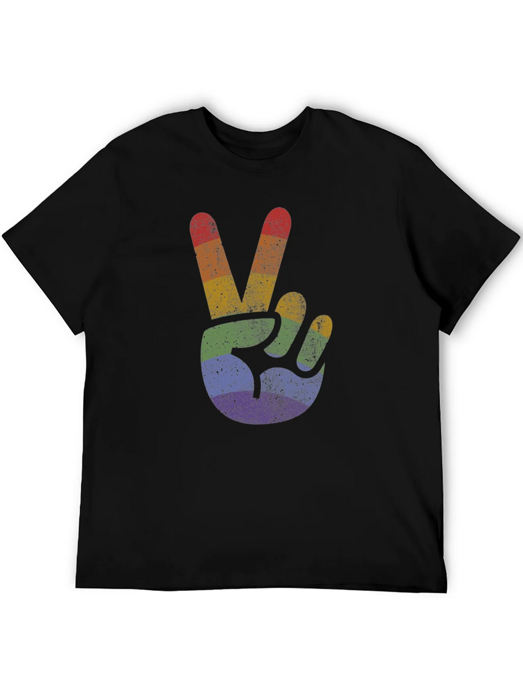 Retro Rainbow Peace Sign T-Shirt product image 5