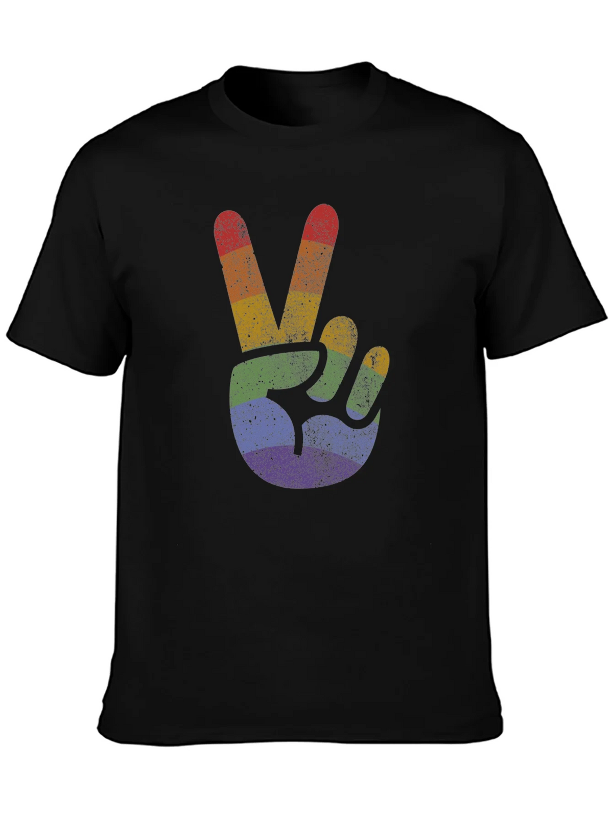 Retro Rainbow Peace Sign T-Shirt product image 3