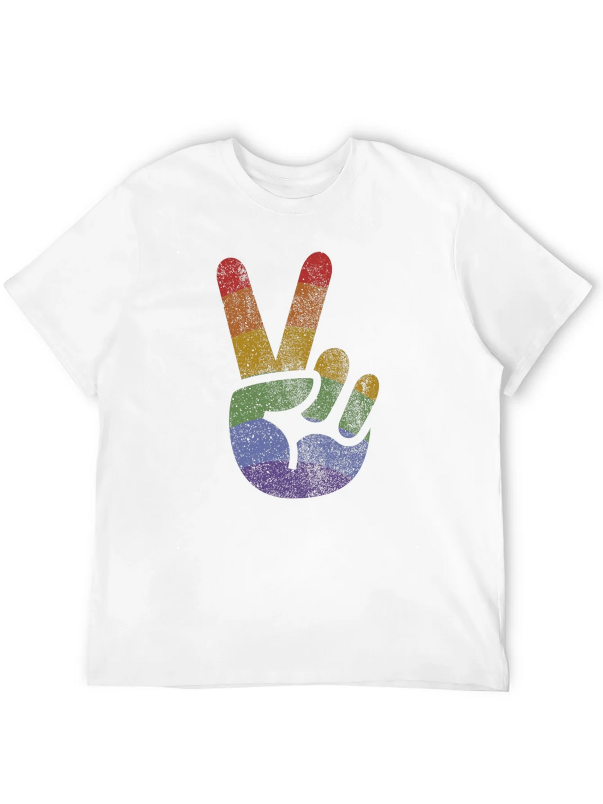 Retro Rainbow Peace Sign T-Shirt product image 11
