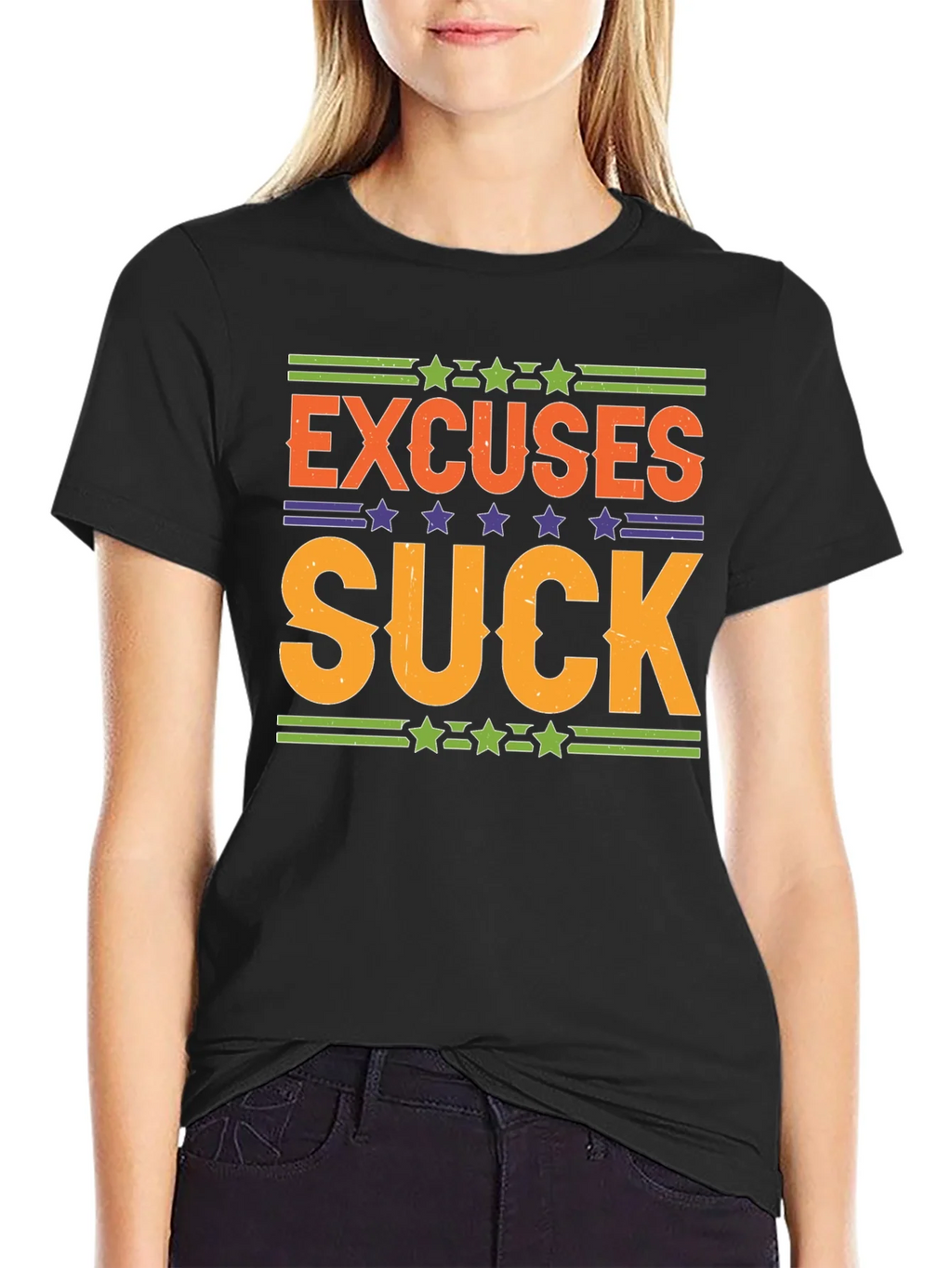 Excuses Suck Graphic Tee - Motivational Shirt product image 2