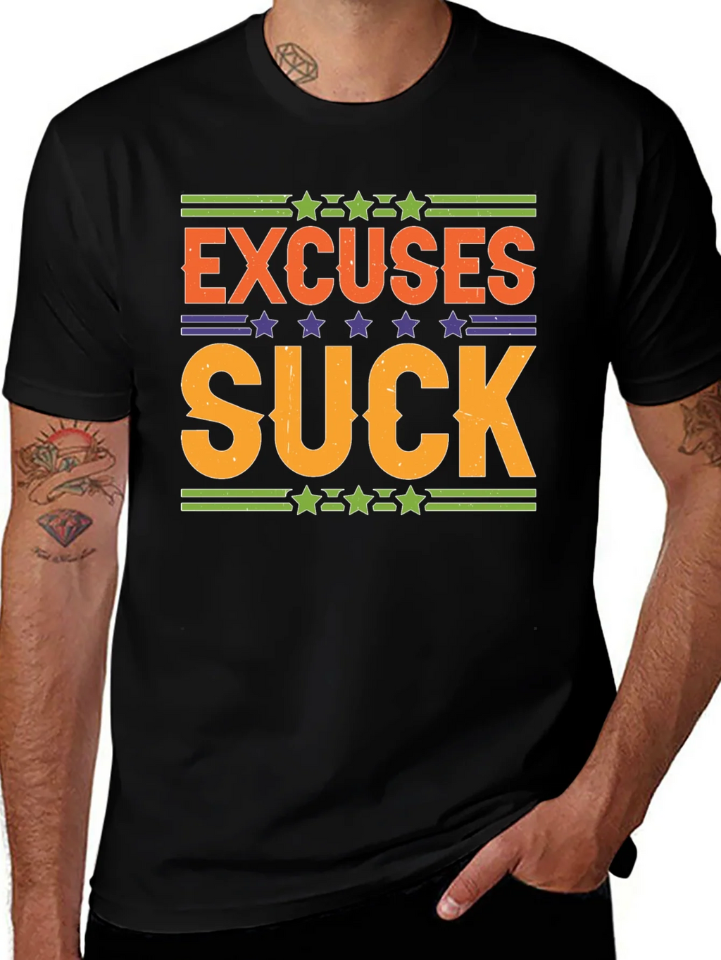 Excuses Suck Graphic Tee - Motivational Shirt product image 1