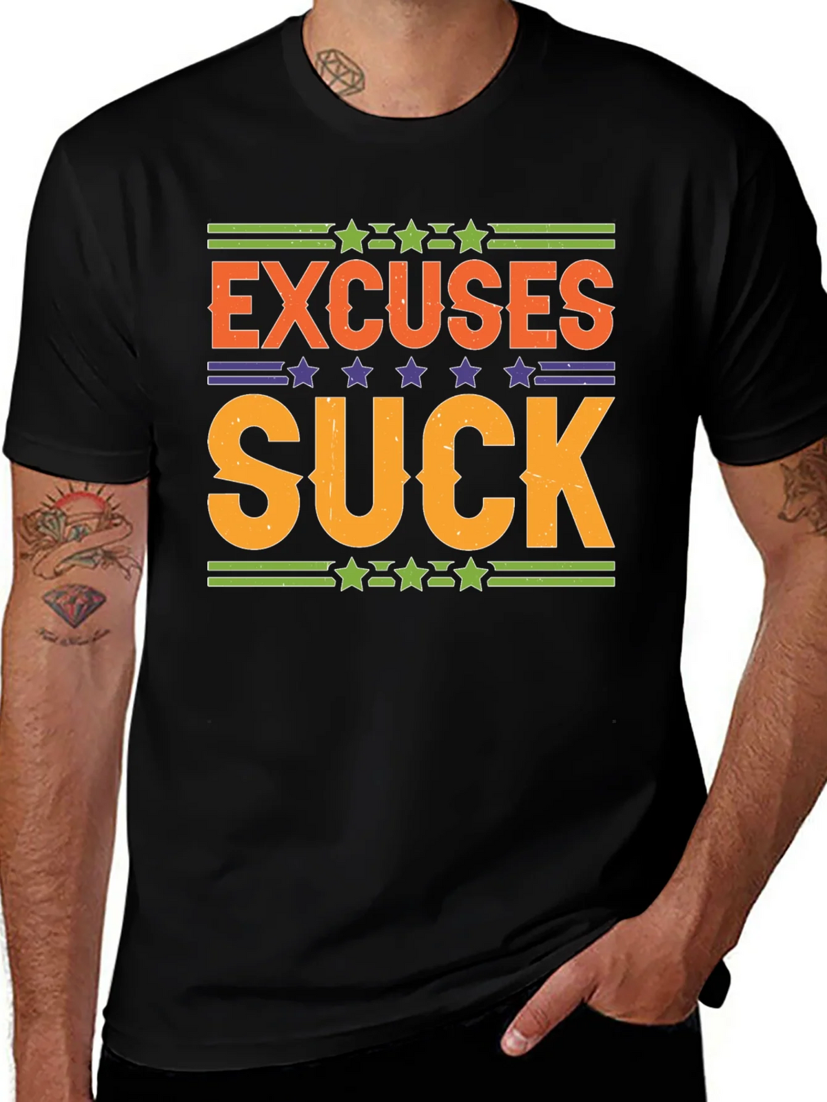 Excuses Suck Graphic Tee - Motivational Shirt product image 1