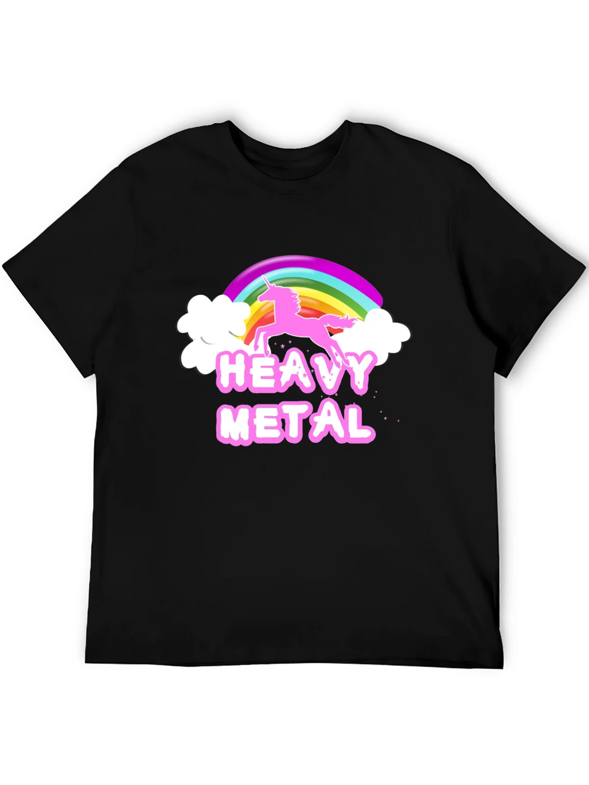 Heavy Metal Unicorn Rainbow Graphic T-Shirt product image 5