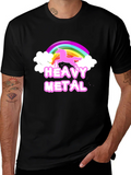 Heavy Metal Unicorn Rainbow Graphic T-Shirt product image 1