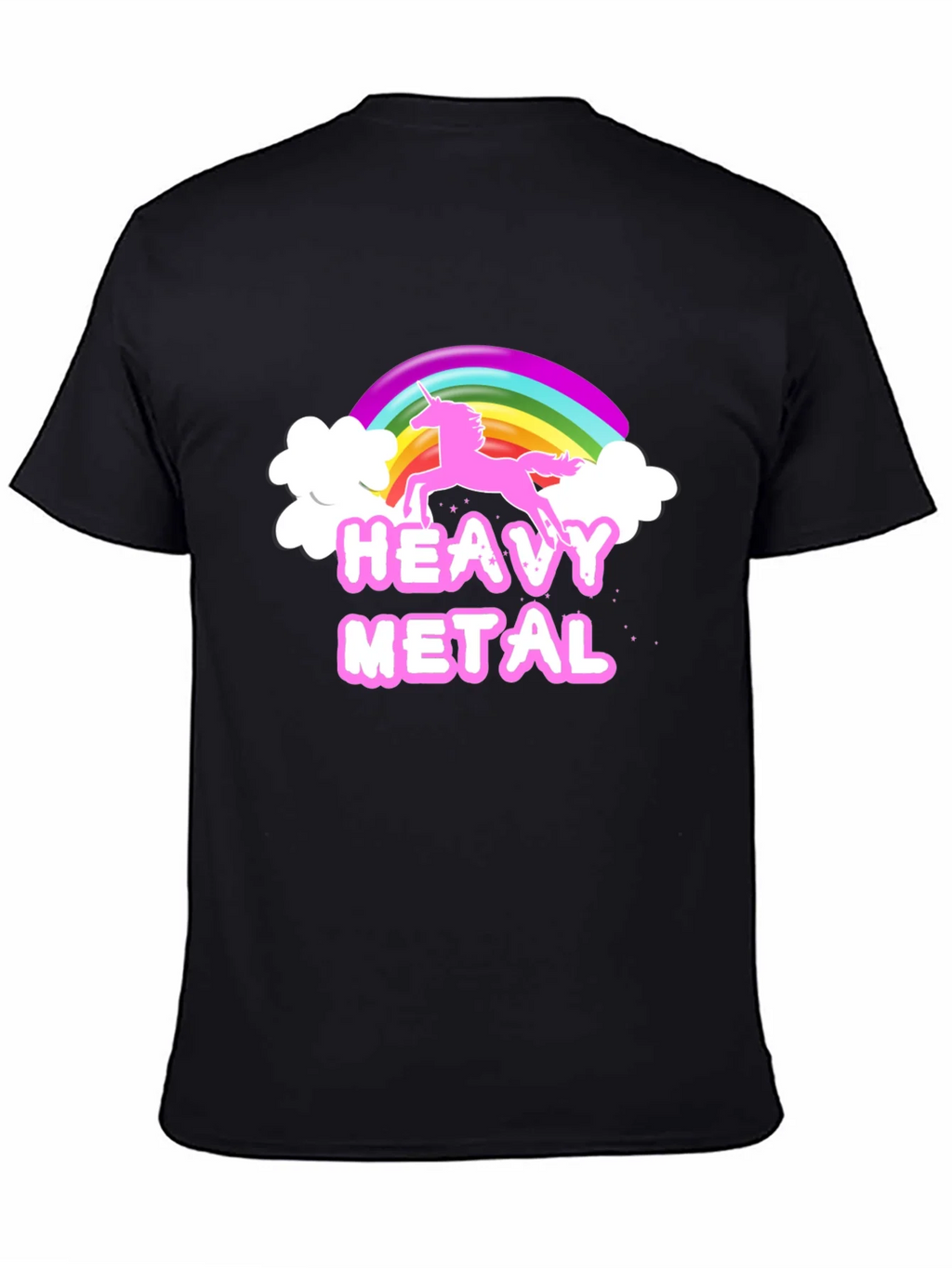 Heavy Metal Unicorn Rainbow Graphic T-Shirt product image 4