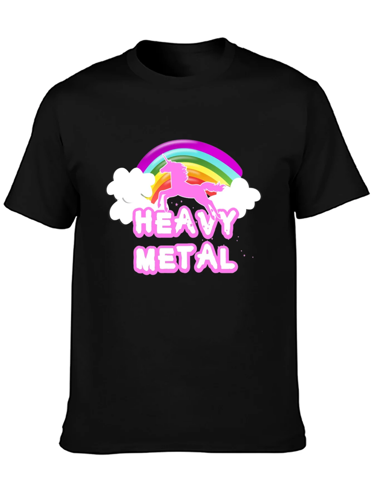 Heavy Metal Unicorn Rainbow Graphic T-Shirt product image 3