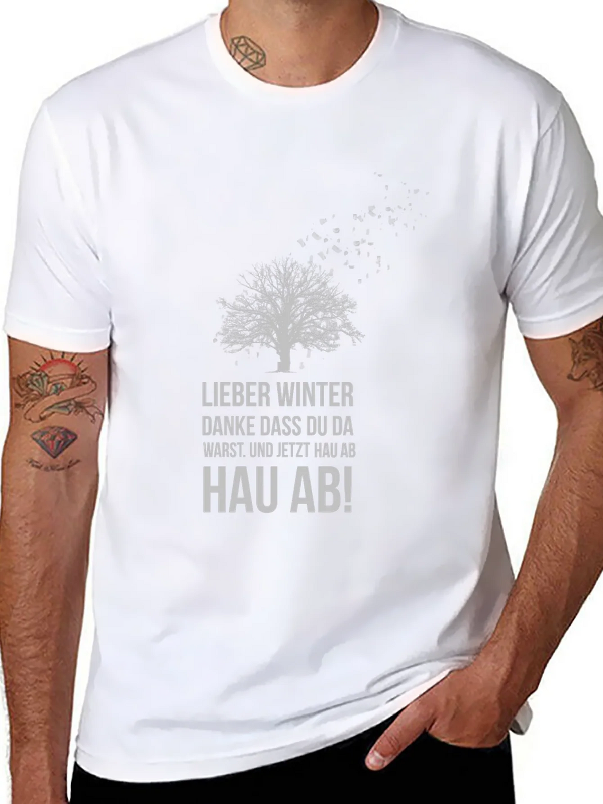 Winters Gone Black T-Shirt - Tree Design product image 7