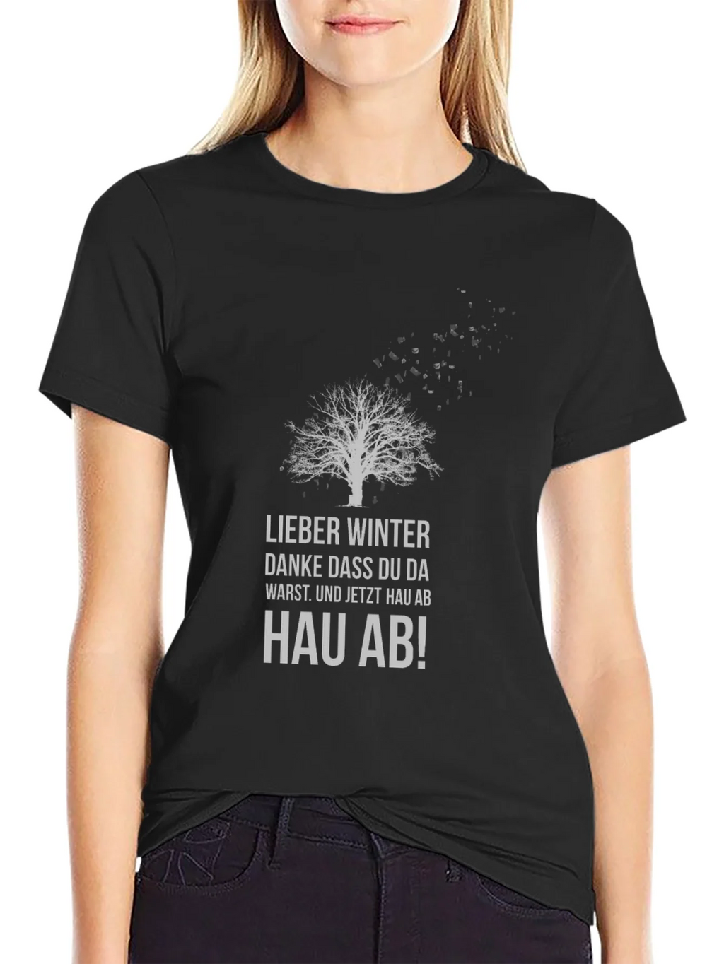 Winters Gone Black T-Shirt - Tree Design product image 2